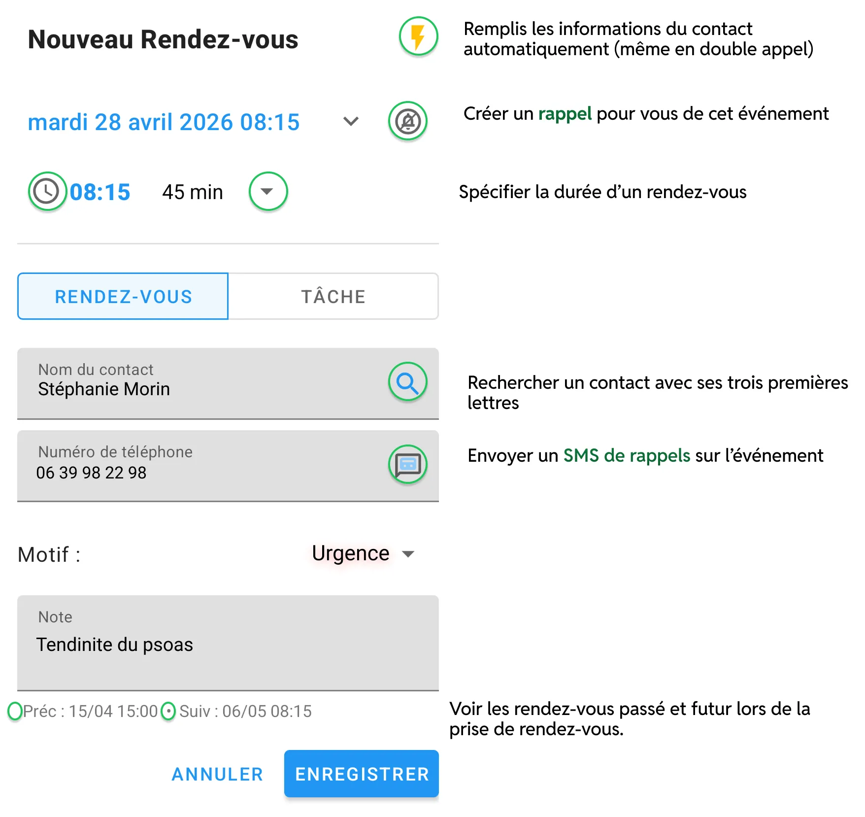 Interface MemoCallPro