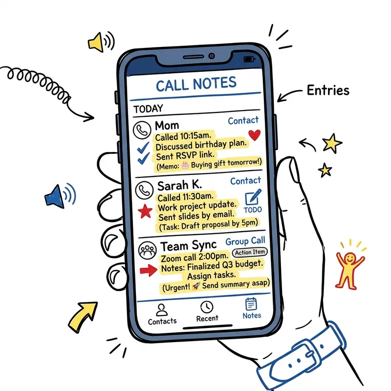 Using Call Notes in MemoCallPro