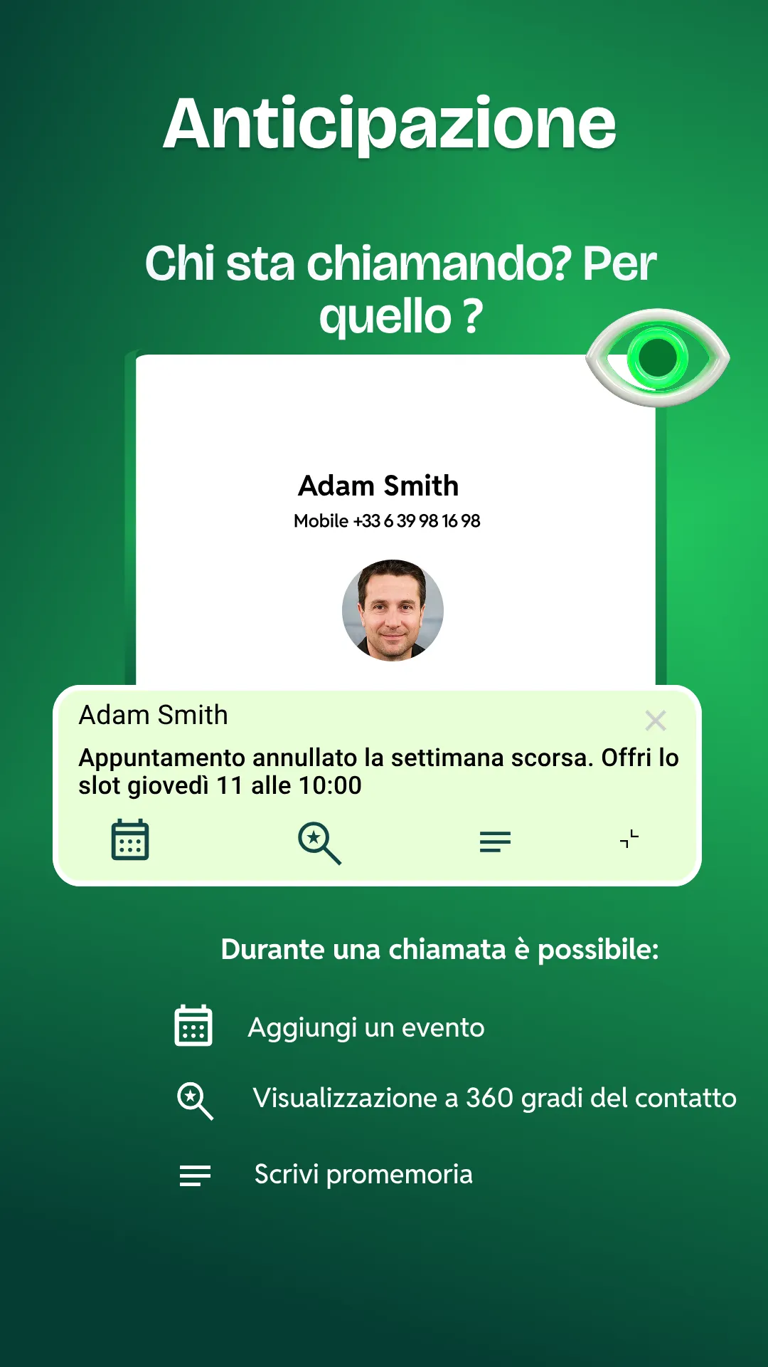 Interfaccia MemoCallPro