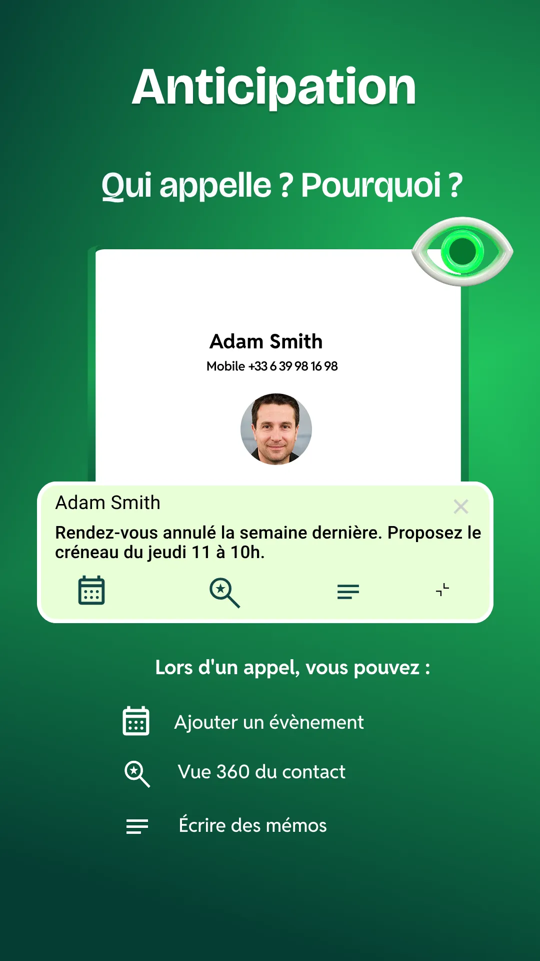 MemoCallPro interface